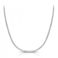 Cuban Chain Four Silver Necklace Cuban Chain Four Silver Necklace