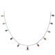 Rainbow Zircon Silver Necklace