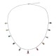 Rainbow Zircon Silver Necklace