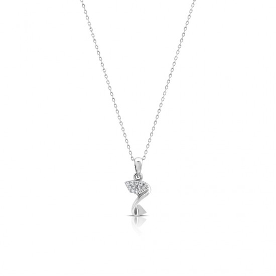 Estoria Zircon Silver Necklace