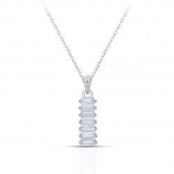 Estie Zircon Silver Necklace Estie Zircon Silver Necklace