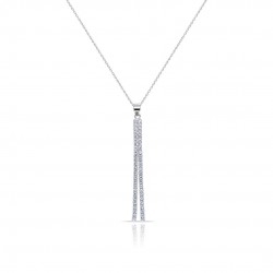 Fall Zircon Silver Necklace