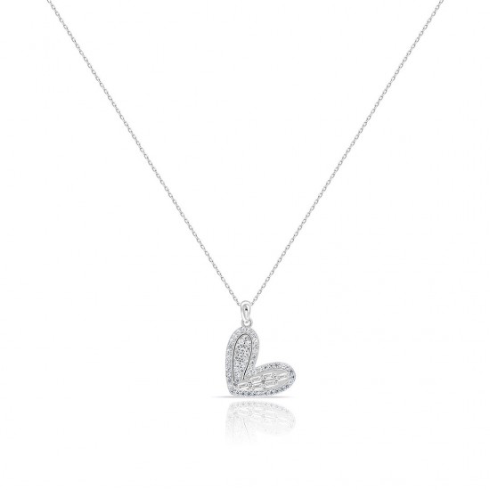 Kalung Perak Zirkon Pitera