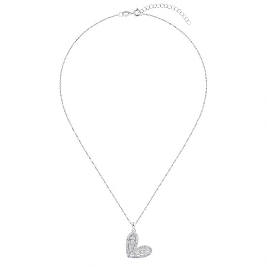 Kalung Perak Zirkon Pitera