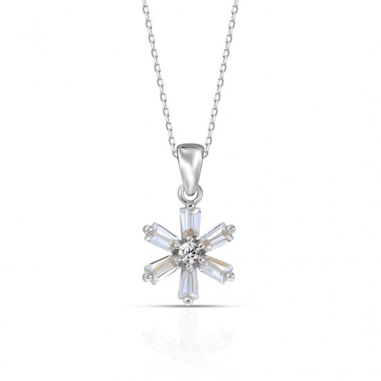 Flowi Zircon Silver Necklace Flowi Zircon Silver Necklace
