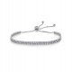 Double Zircon Silver Bracelet