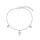 Cross Zircon Silver Bracelet