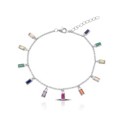 Gelang Perak Rainbow Zirkon Gelang Perak Rainbow Zirkon