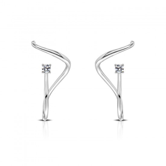 Ella Zircon Silver Earrings