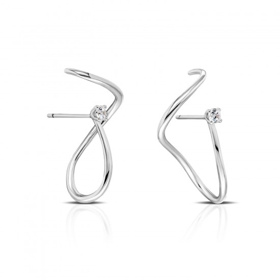 Ella Zircon Silver Earrings