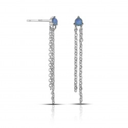 Anting Panjang Perak Opal