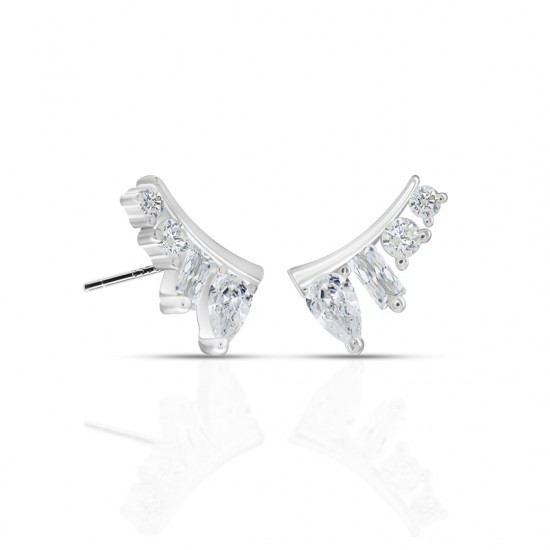 Soraya Silver Zircon Earrings