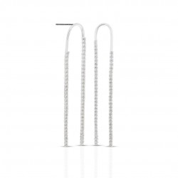 Twin Rain Zircon Silver Earrings Twin Rain Zircon Silver Earrings