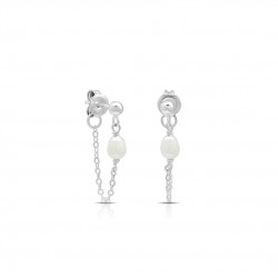 Henni Pearl Silver Earrings