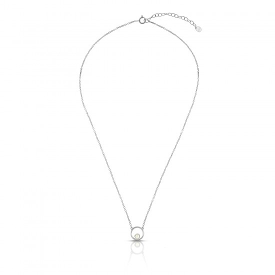 Alina Circle Silver Necklace