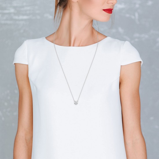 Sinar Zircon Silver Necklace