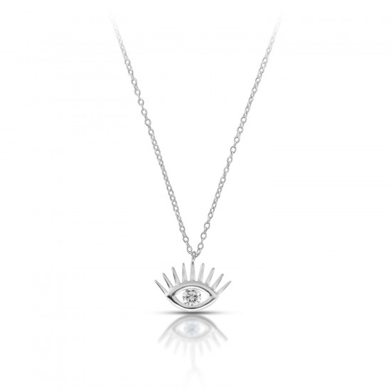 Mata Zircon Silver Necklace