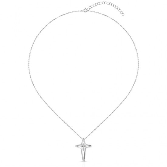 Attraverso Zircon Silver Necklace Attraverso Zircon Silver Necklace