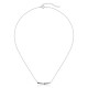 Rainbow Line Zircon Silver Necklace