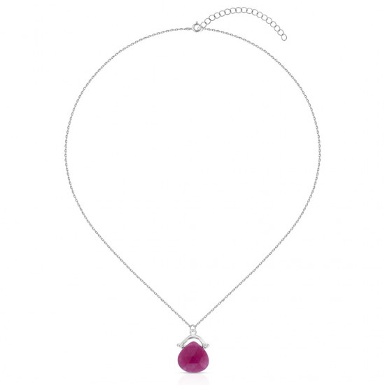 Kalung Perak Rubi