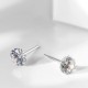 Round Crystal Silver Earrings