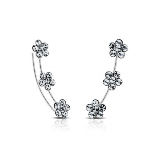 Anting Perak Kristal Fiore