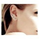 Fiore Crystal Silver Ear Cuffs