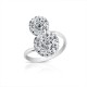 Cincin Perak Double Glitz Crystals 