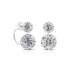 Double Crystal Silver Earrings Double Crystal Silver Earrings
