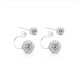 Anting Perak Double Crystal