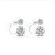 Anting Perak Double Crystal