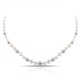 Wedding Crystal Pearl Silver Necklace