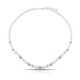 Wedding Crystal Pearl Silver Necklace