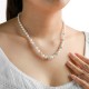 Wedding Crystal Pearl Silver Necklace