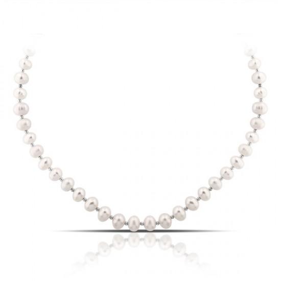 Freshwater Pearl Silver Necklace