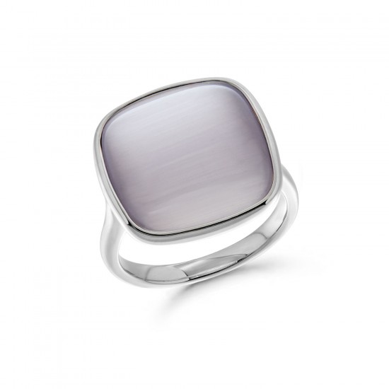 Cincin Perak Cat Eye Violet