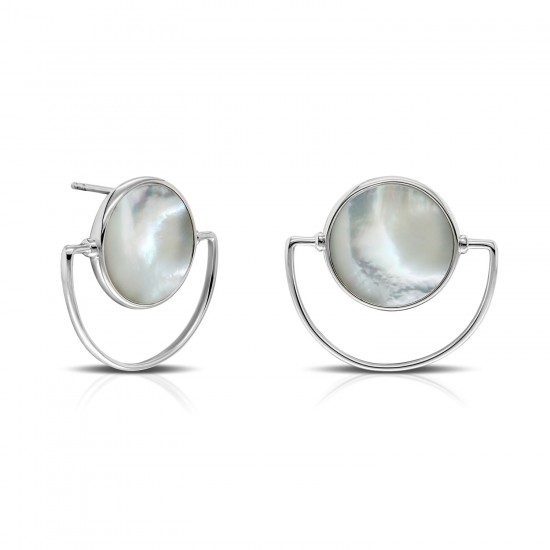 Indira Mother of Pearl Silver Earrings