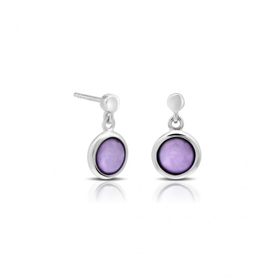 Anting Perak Light Amethyst