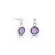 Anting Perak Light Amethyst