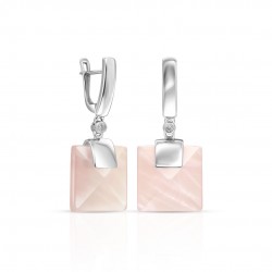 Anting Perak Rose Quartz Euforia Anting Perak Rose Quartz Euforia