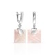 Euforia Rose Quartz Silver Earrings