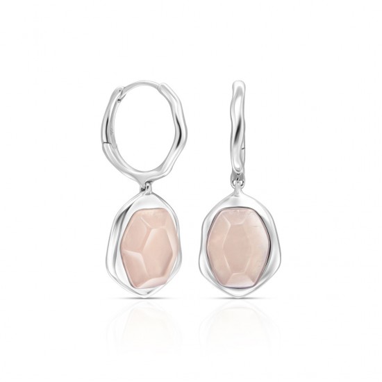 Morganite Silver Earrings