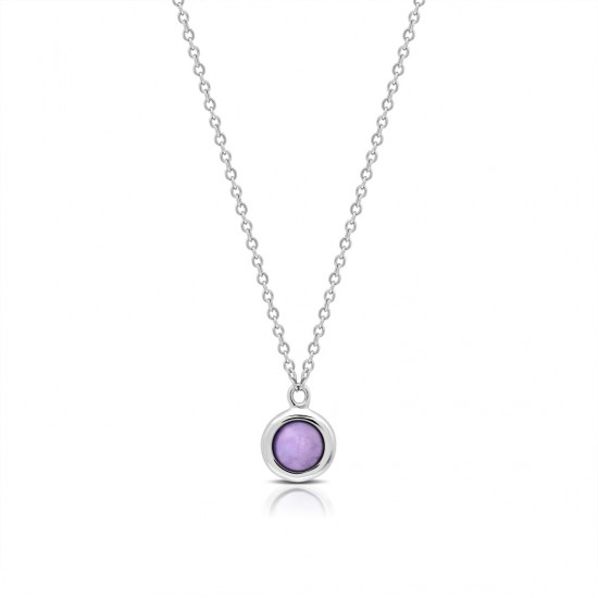 Kalung Perak Light Amethyst