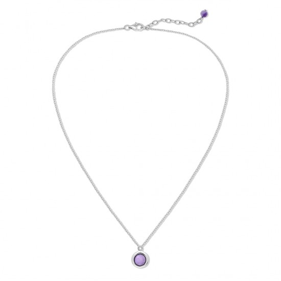 Kalung Perak Light Amethyst