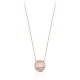 Kalung Rose Gold Pink Mother of Pearl Rounded