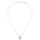 Kalung Rose Gold Pink Mother of Pearl Rounded