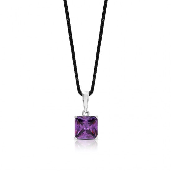 Lulia Amethyst Zircon Silver Pendant