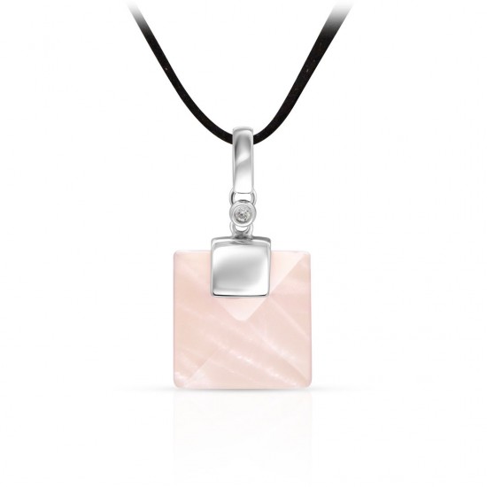 Euforia Rose Quartz Silver Pendant Euforia Rose Quartz Silver Pendant