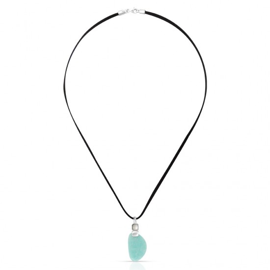 Liontin Perak Amazonite Elips Liontin Perak Amazonite Elips