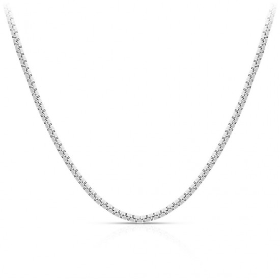 Cube Chain Silver Necklace